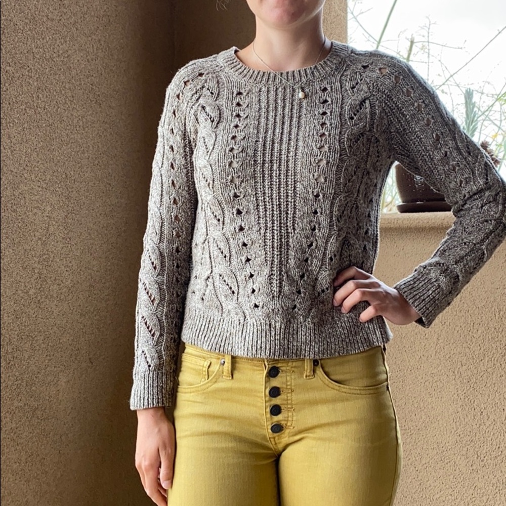Lucky Brand Cropped Knit Sweater